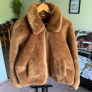 J. Crew Plush Fleece Bomber Jacket Women’s 3X NWT